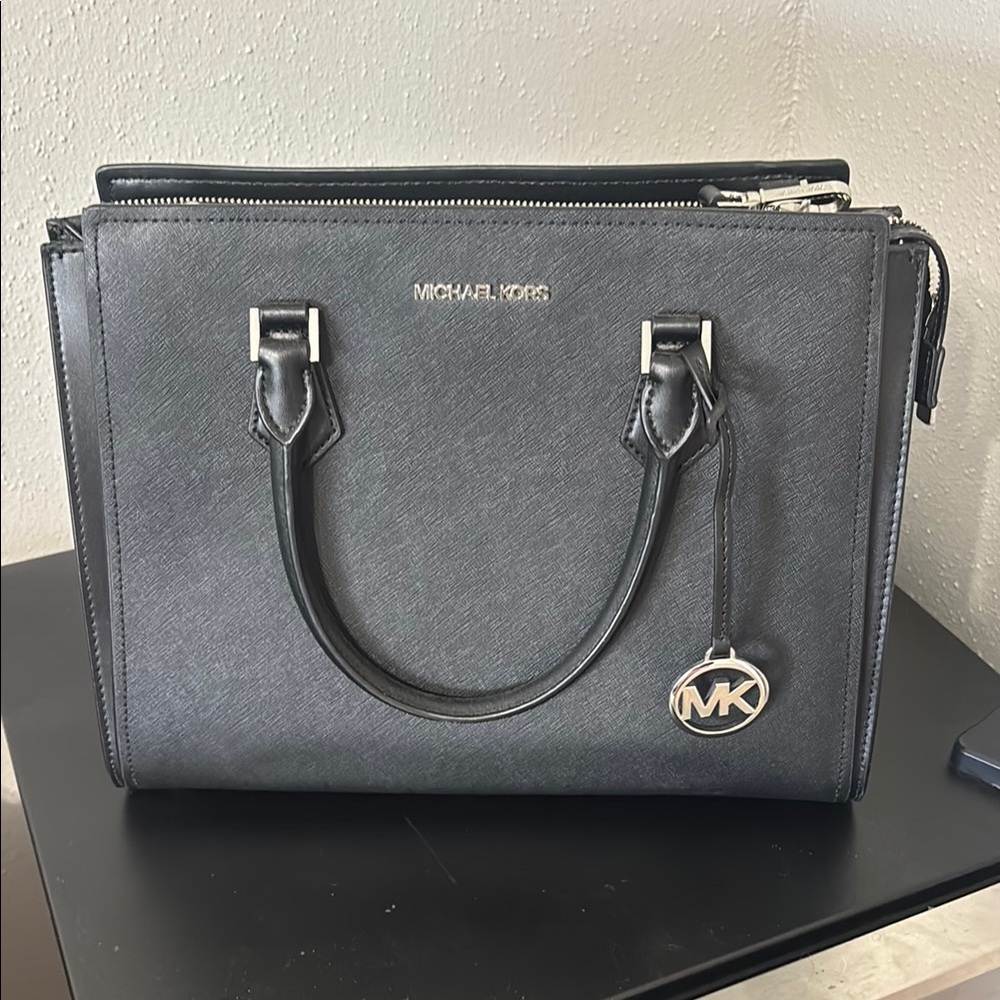 Michael Kors Gray and Black Satchel
